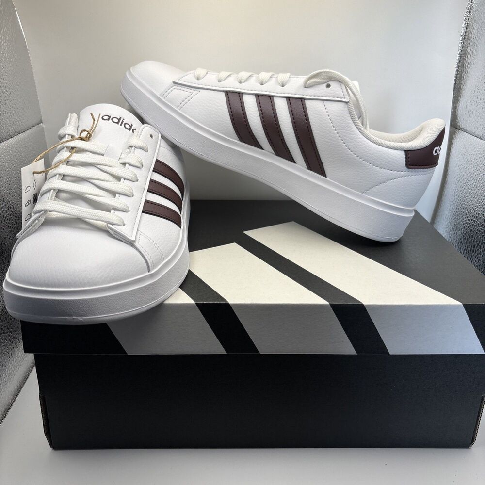adidas Grand Court 2.0 Womens Cloudfoam Shoes White Aurora Met Size 7 ID2978 NIB
